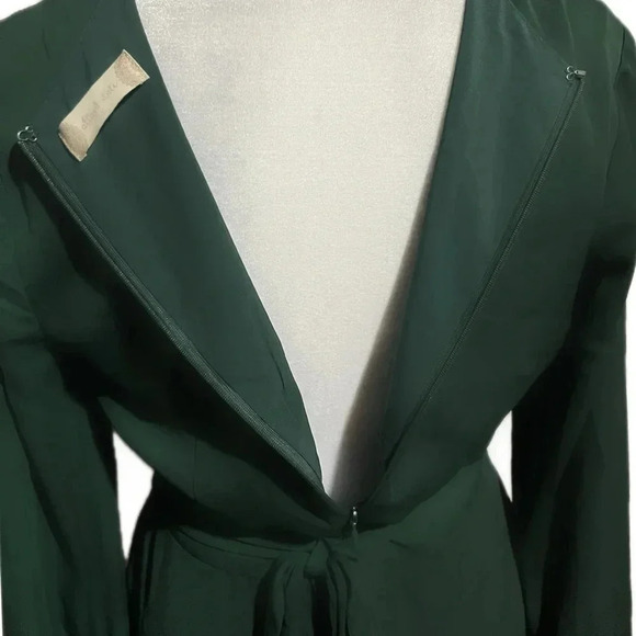 Altar’d State NWT Cross Bodice Long Sleeves Faux Wrap green Dress Size Small - Picture 4 of 8